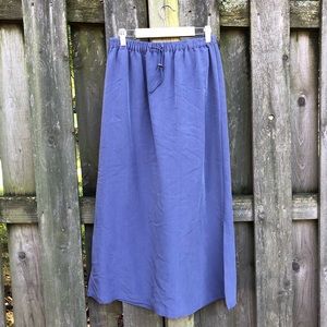 Vintage Style Periwinkle Side Split Midi Skirt S